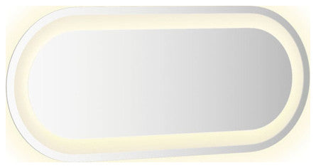 vidaXL LED Bathroom Mirror Wall Mounted Bathroom Vanity Mirror with Lights Oval