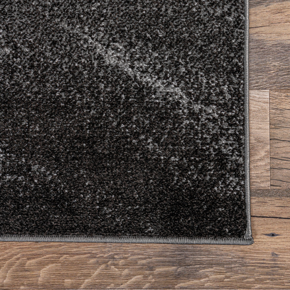 Nuloom Contemporary Ombre Waves Polypropylene Rug, Charcoal 6'7"x9'