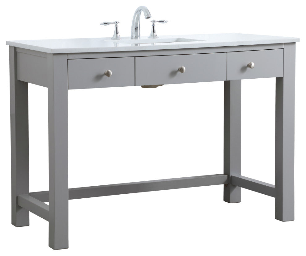 48" ADA Compliant Bathroom Vanity, Gray