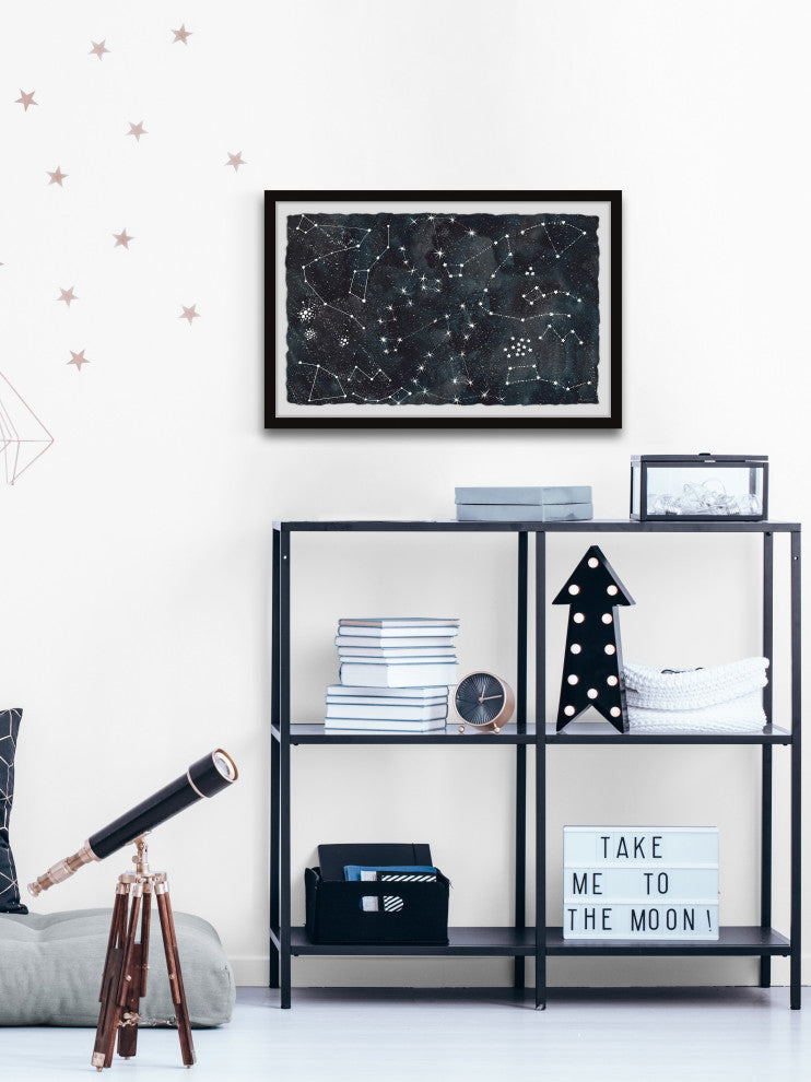 "The Constellations" Framed Painting Print, 12x8