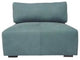 Cayo Leather Armless Sectional, Finish: Ebony, Leather: Indigo Mist