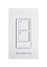 Wall Control With Receiver 3 Speed Fan and Light White