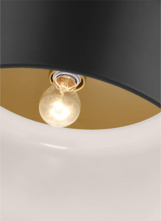 Malone Large Ceiling Flush Mount, Midnight Black