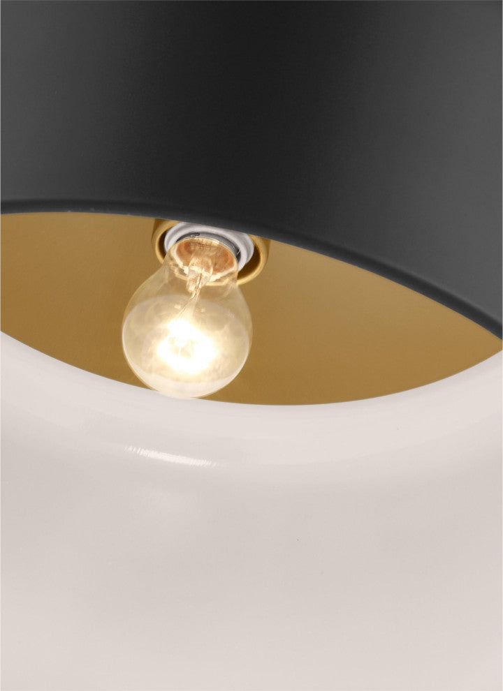 Malone Large Ceiling Flush Mount, Midnight Black