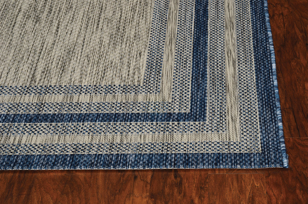 KAS Provo 5756 Gray/Denim Cape Cod Area Rug, 5'3"x7'7"