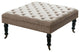 Supersoft Tuft Coffee Table Ottoman, Simply Taupe, 33"x33"x18"