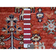 Coral Red Afghan Ersari Elements Design Hand Knotted Wool Runner Rug 4'0" x 9'7"