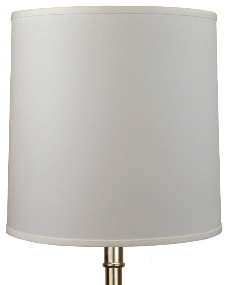 Fenchel Shades 14"x15"x15" Brass Spider Attachment Empire Lamp Shade, Linen Snow
