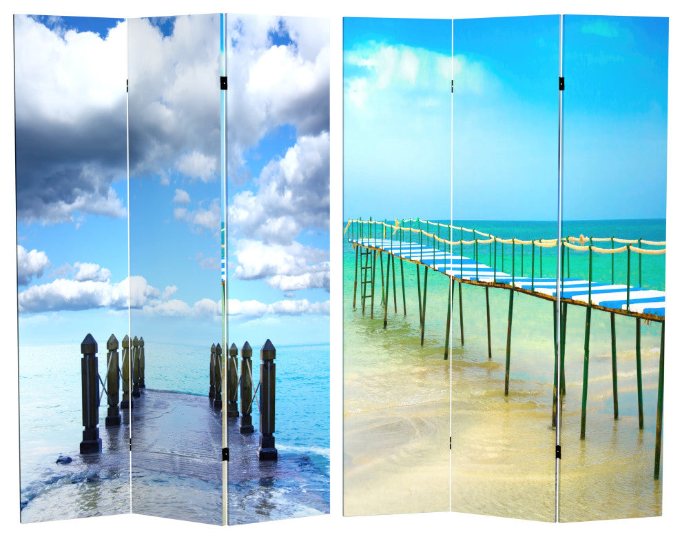 6'' Tall Double Sided Ocean Room Divider