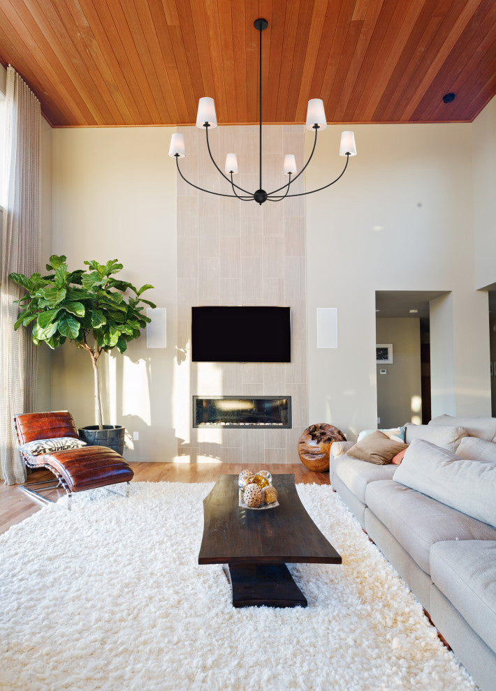 Z-LITE 6-Light Chandelier, Matte Black