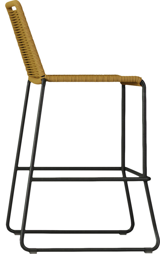 Barclay Bar Stool, Curry Yellow Cord