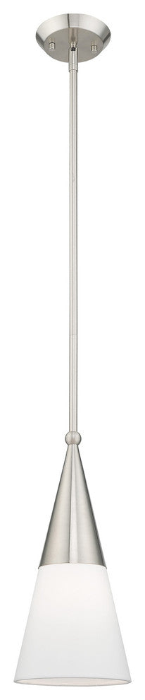 Livex Lighting Brushed Nickel 1-Light Mini Pendant