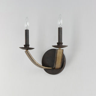 Maxim 20341 Basque 2 Light 13" Tall Wall Sconce - Driftwood / Anthracite