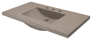Palomar Vanity Top, Integral Sink, Earth, 36", 8" Widespread Cutout