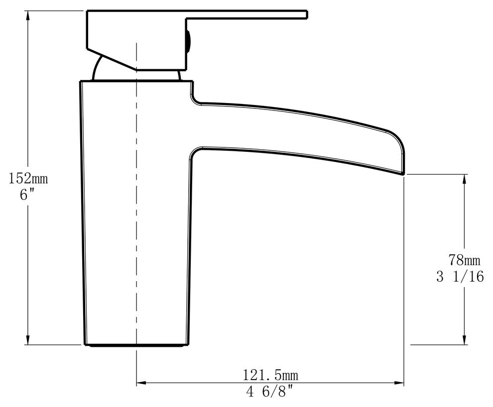 Vanity Art 6" Height Bathroom Vessel Faucet, Chrome