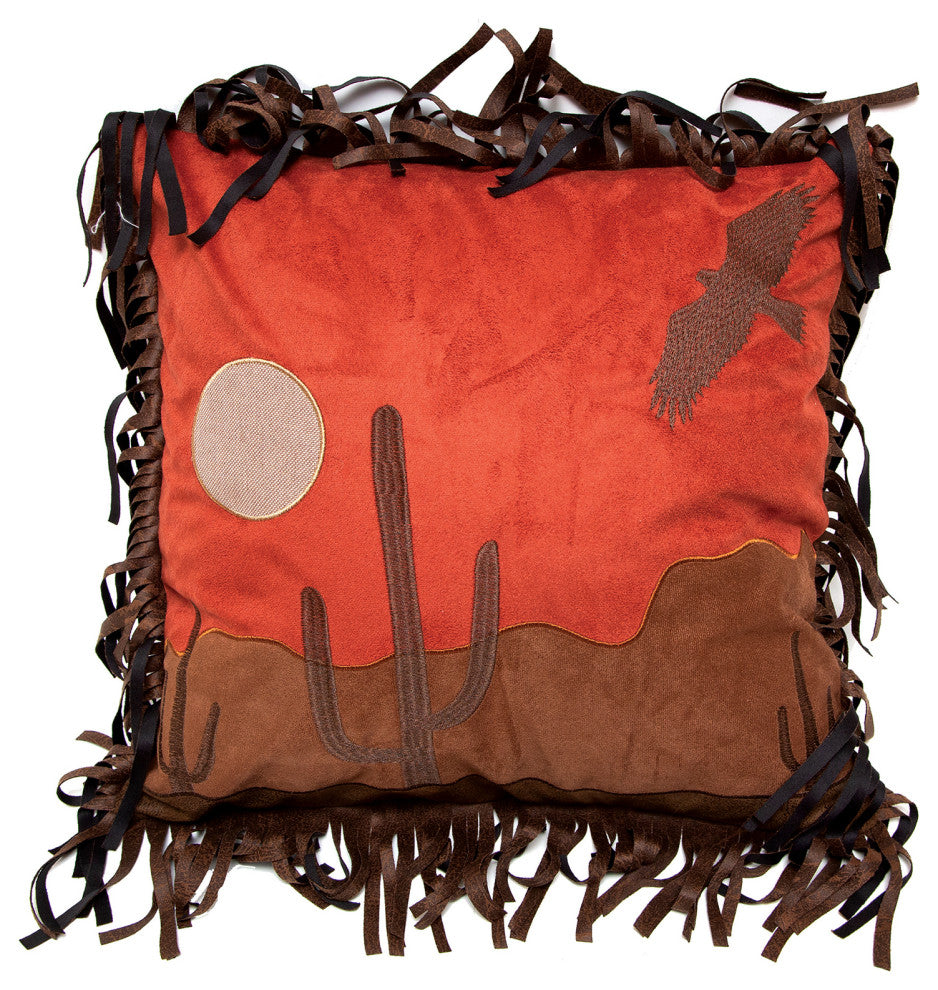 Cactus Southwestern Throw Pillow, 18"x18"