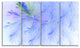 Light Blue Veins of Marble, Abstract Wall Art Canvas, 48"x28", 4 Panels