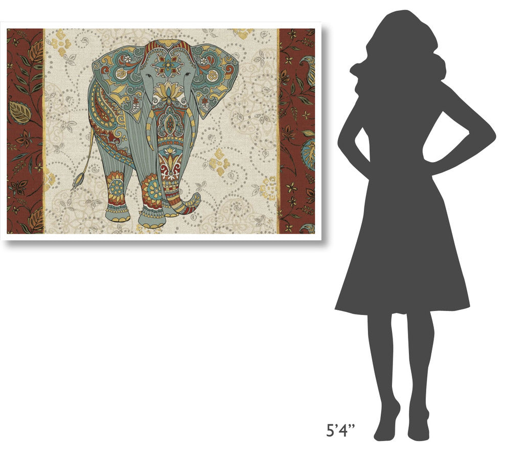 "Elephant Caravan IA" Digital Paper Print by Daphne Brissonnet, 50"x34"