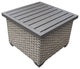 TK Classics Florence Patio Wicker End Table in Gray Stone