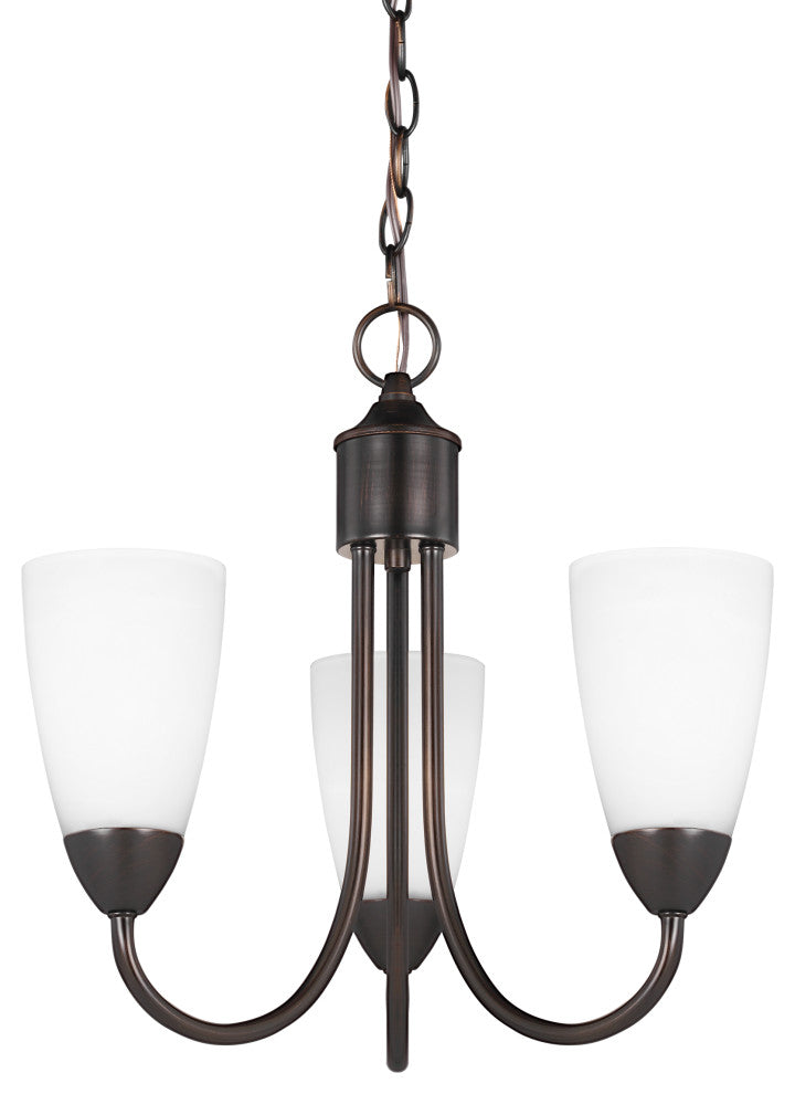 Seville 3-Light Chandelier, Burnt Sienna