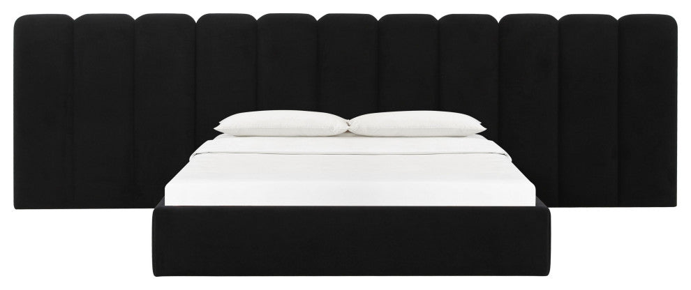 Palani Black Velvet Wings, Queen or King, Set of 2