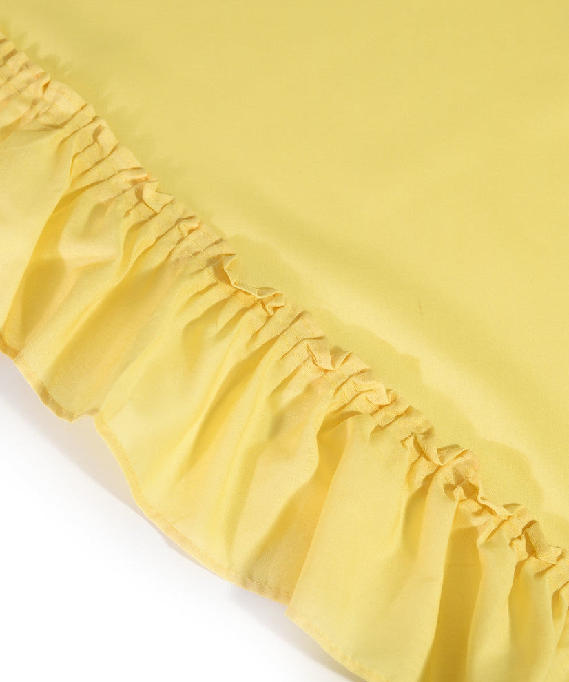 Ellis Curtain Stacey 60"x15" Balloon Valance, Yellow
