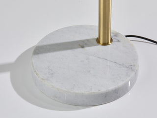 Remi Arc Lamp, Antique Brass with White Opal Glass