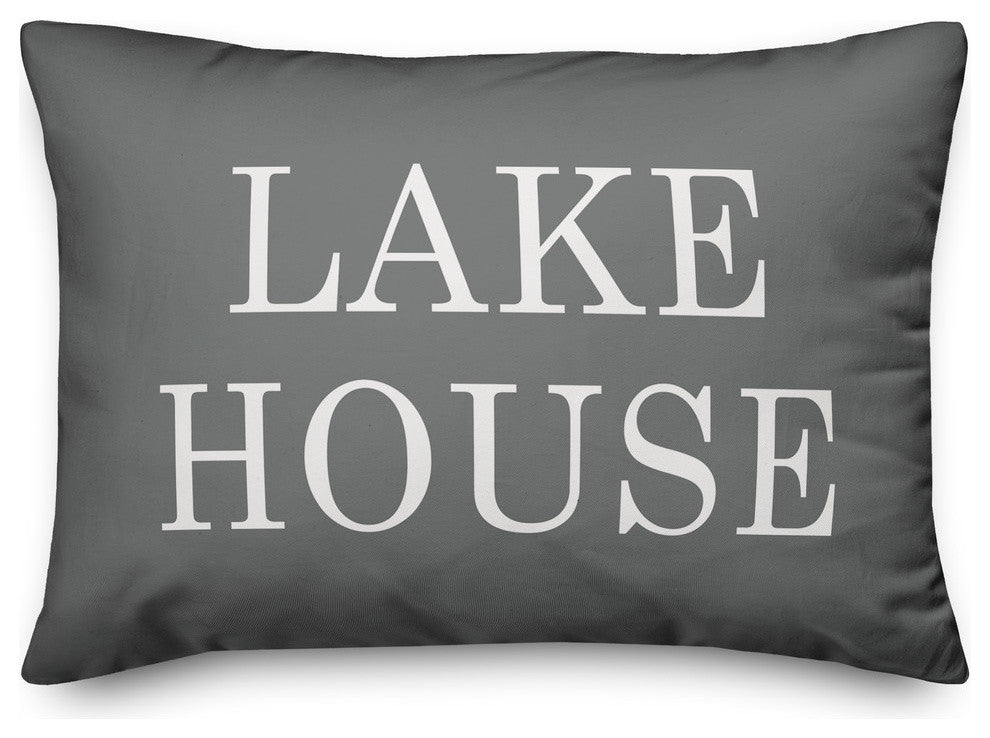 Lake House Outdoor Lumbar Pillow