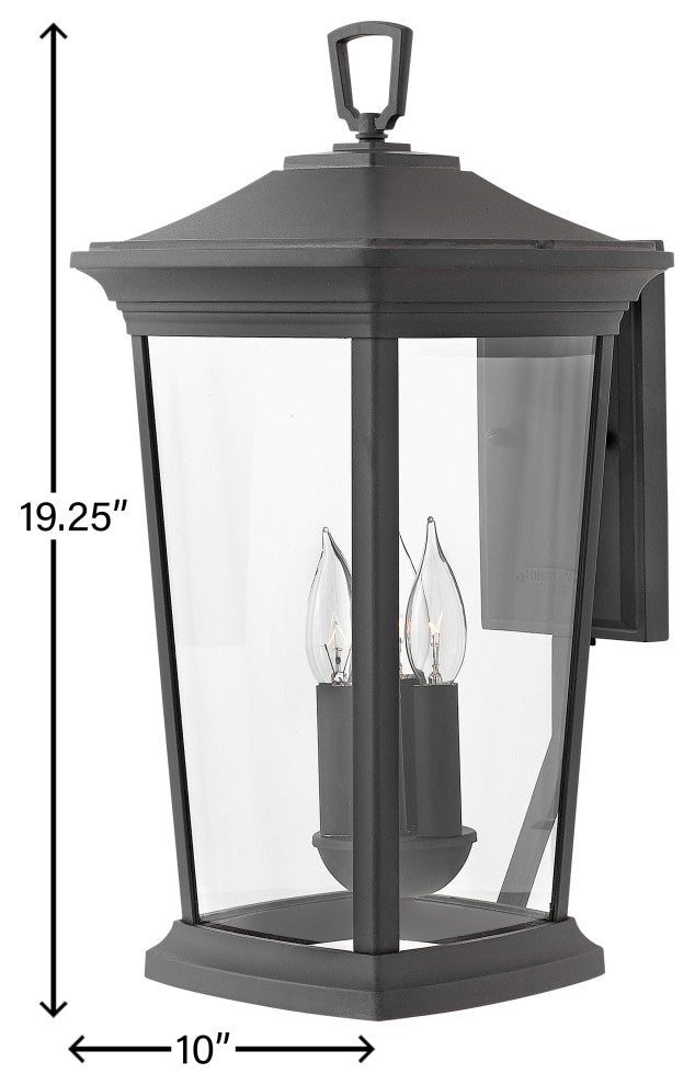 Hinkley Bromley Medium Wall Mount Lantern, Museum Black