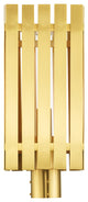 Livex Lighting Greenwich 1 Light Satin Brass Large Outdoor Post Top Lantern