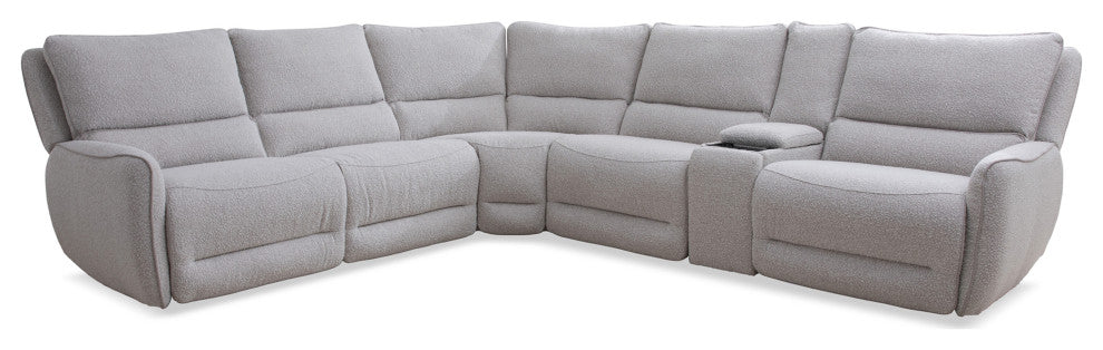 6 Piece Modular Power Reclining Sectional With Power Adjustable Headrests