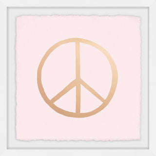 "Golden Peace" Framed Painting Print, 24"x24"