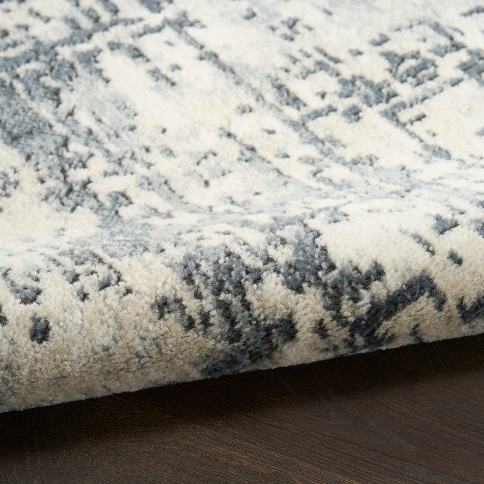 Nourison Quarry 3'9" x 5'9" Ivory Grey Modern Indoor Rug