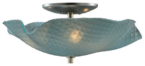 13 Wide Metro Organic Art Glass Window Pane Flushmount