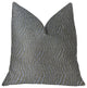 Dusky Veined Silver and Taupe Luxury Throw Pillow, 20"x36" King