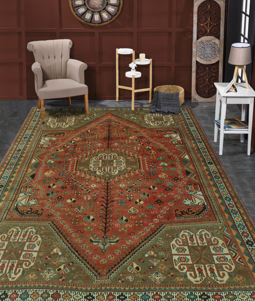 Semi-Antique Fariborz Rust Rug