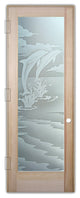 Interior Prehung Door or Interior Slab Door - Dolphins Leaping - Douglas Fir...