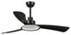 52 in.Modern Black LED Ceiling Fan with Light and Remote Control