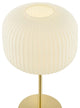 Table Lamp, White Gold, Glass, Modern, Mid Century Cafe Bistro Hospitality