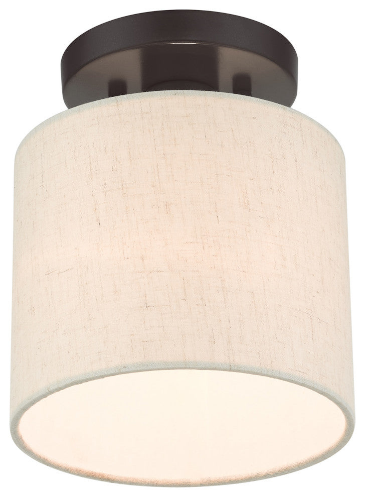 English Bronze Casual, Transitional, Versatile, Minimal Semi Flush