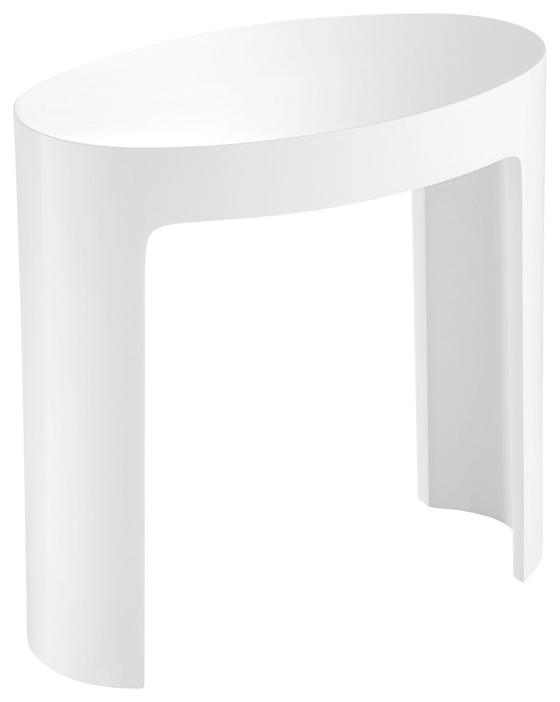 ALFI brand ABST66 White Matte Solid Surface Resin Bathroom/Shower Stool