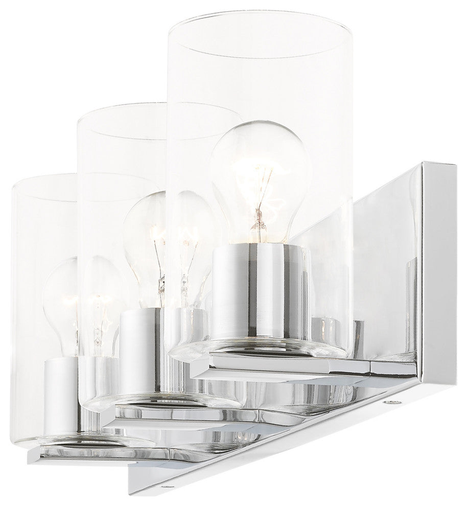 Livex Lighting Zurich 3 Light Polished Chrome Vanity Sconce