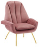 Summit Accent Performance Velvet Armchair Dusty Rose