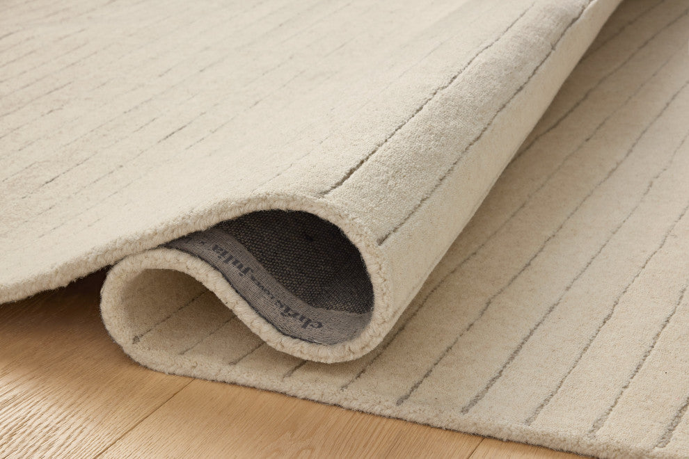 Chris Loves Julia x Loloi Henry Ivory / Dove 7'-9" x 9'-9" Area Rug