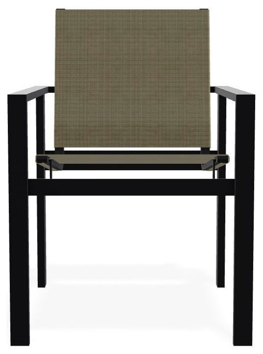 Tribeca Sling Outdoor Stackable Armchair, Elevation Stone/Black