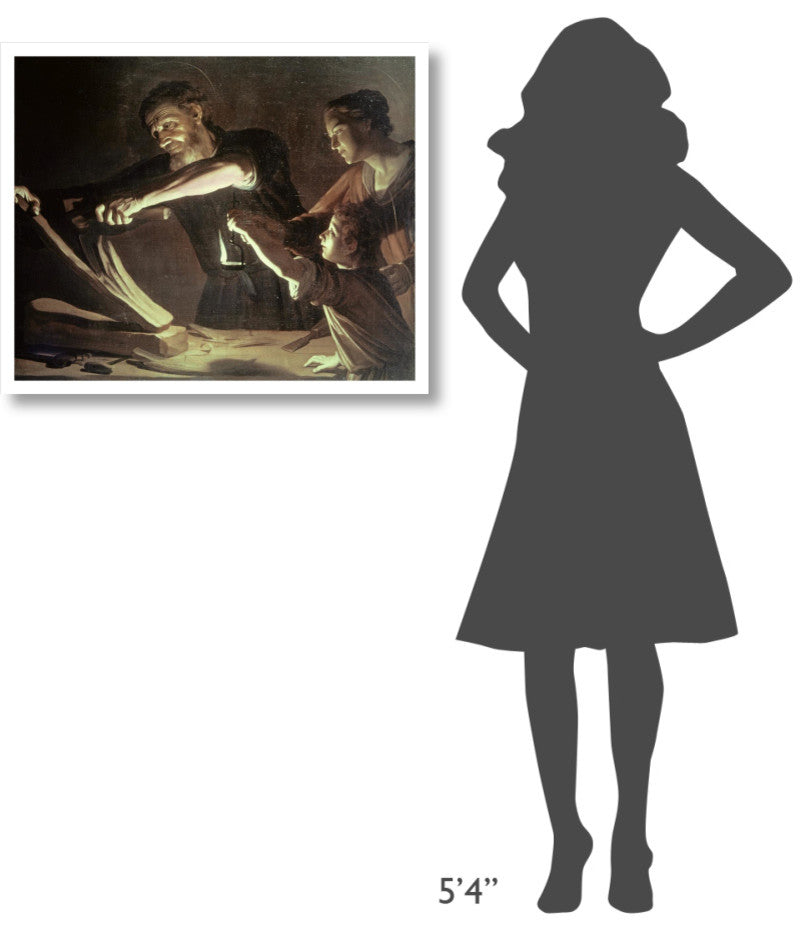"Holy Family in the Carpentry Shop" Print by Gerrit Van Honthorst, 32"x26"