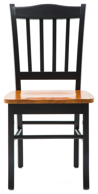 Shaker Dining Chairs, Set of 2, Black and Oak
