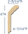 Deco Carved Crown Molding, Cherry Wood