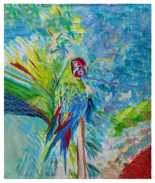 Betsy Drake Green Parrot II Throw