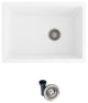 25 inch Dual Mount Single Bowl White Granite Laundry Sink S-825H